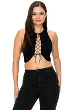Load image into Gallery viewer, Tanya Cut Out Crop Top - Black/White