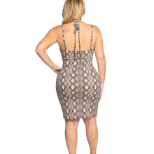 Load image into Gallery viewer, Kim Snake Print Halter Dress (Plus Size)
