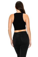 Load image into Gallery viewer, Tanya Cut Out Crop Top - Black/White
