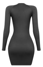 Load image into Gallery viewer, Don’t Cross Me Long Sleeve Mini Dress - Black
