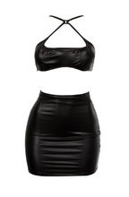 Load image into Gallery viewer, Way 2 Sexy Leather Skirt Set - Black
