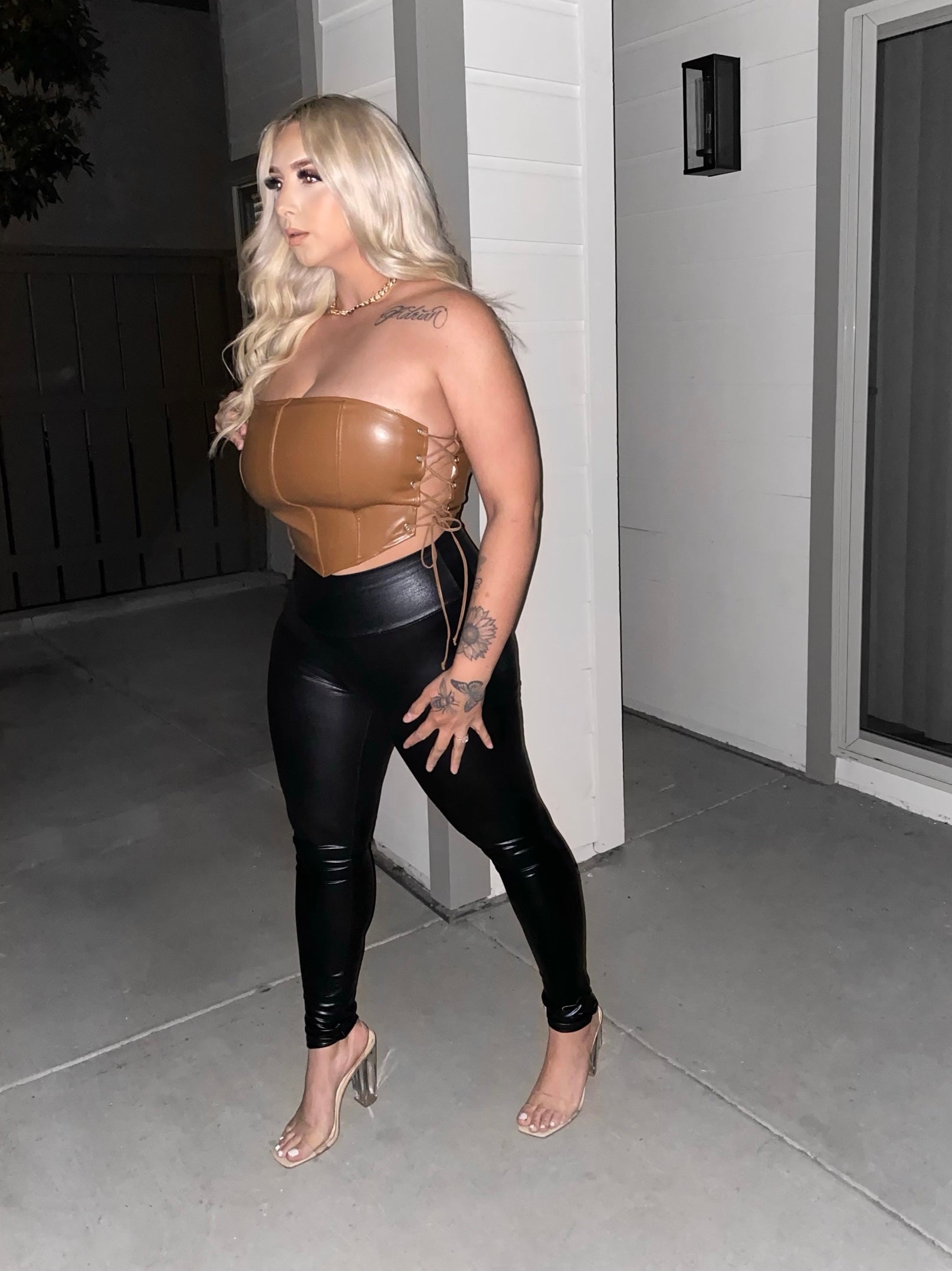 Lace Me Up Corset Top - Black/Camel – Bad B Clothing™