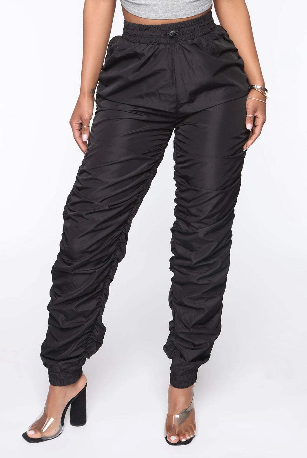 Flex On Them Ruched Joggers - Black