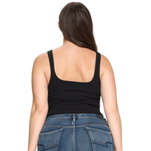 Load image into Gallery viewer, Over It Tank Top  - Mocha/Black (Plus Size)
